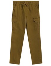 Load image into Gallery viewer, Boys Khaki Pull-On Elasticated Waist Combat Cargo Trouser
