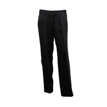 Load image into Gallery viewer, Black Linen High Rise Straight Leg Trousers