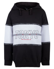 Load image into Gallery viewer, Boys Black &amp; White Colour Block Tokyo Originals Hoody
