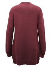 Load image into Gallery viewer, Ladies Long Line Open Front Pocket Long Sleeve Cardigan