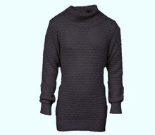 Load image into Gallery viewer, Girls Roll Neck Ribbed Cable Knitted Long Sleeve Warm Thick Sweater Jumper