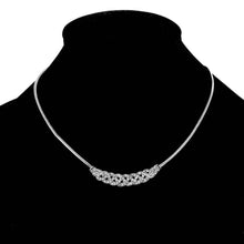 Load image into Gallery viewer, Ladies Silver Crystal Twist Chain Choker Necklace