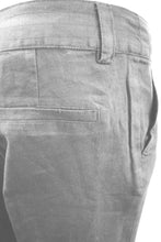 Load image into Gallery viewer, Grey Linen High Rise Straight Leg Trousers