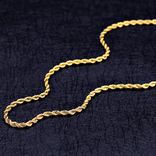 Load image into Gallery viewer, Unisex Gold Plated Rooster & Crystals Pendant Twist Chain Necklace