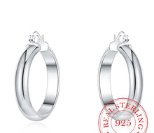 Load image into Gallery viewer, Ladies 925 Silver Medium Hoop Creole Hoop Earrings