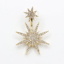 Load image into Gallery viewer, Ladies Crystal Rhinestone Big Double Six-pointed Star Earrings