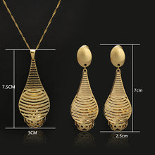Load image into Gallery viewer, Ladies Elegant Gold Filled Hollow Baseball Cutout Pendant & Earring Set