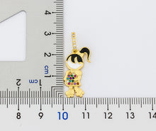 Load image into Gallery viewer, Ladies Girls MiniGirl Bow Hair Cute Crystal Pendant & Chain Necklace