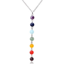 Load image into Gallery viewer, Ladies 7 Chakra Gem Stone Beads Pendant & Necklace
