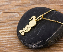 Load image into Gallery viewer, Ladies Girls MiniGirl Bow Hair Cute Crystal Pendant & Chain Necklace