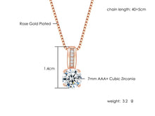 Load image into Gallery viewer, Ladies Rose Gold Minimalist Crystal Zircon Pendant Dainty Link Chain Necklace