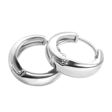 Load image into Gallery viewer, Ladies Small Silver Thick Circle Hoop Earring