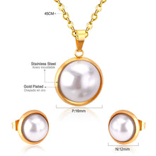 Load image into Gallery viewer, Ladies Silver Gold Chain & Pearl Necklace set