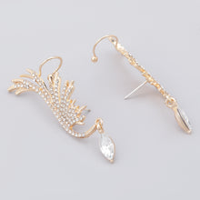 Load image into Gallery viewer, Angel Wings Rhinestone Dangling Crystal Ear Cuff Crawlers Earrings