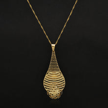 Load image into Gallery viewer, Ladies Elegant Gold Filled Hollow Baseball Cutout Pendant & Earring Set