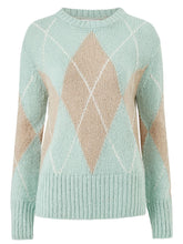 Load image into Gallery viewer, Ladies Aqua Phebe Wool Blend Ribbed Knitted Plus Size Jumper
