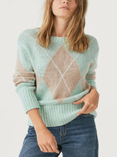 Load image into Gallery viewer, Ladies Aqua Phebe Wool Blend Ribbed Knitted Plus Size Jumper