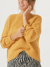 Load image into Gallery viewer, Gold Petronella Wool Blend Ribbed Knit Plus Size Jumper