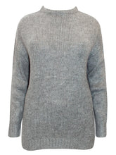Load image into Gallery viewer, Ladies Grey Curve Chunky Ribbed Knit Long Sleeve Jumpers
