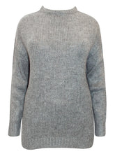 Load image into Gallery viewer, Ladies Grey Curve Chunky Ribbed Knit Long Sleeve Jumpers