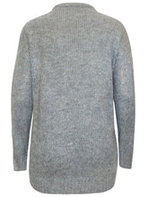 Load image into Gallery viewer, Ladies Grey Curve Chunky Ribbed Knit Long Sleeve Jumpers
