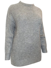 Load image into Gallery viewer, Ladies Grey Curve Chunky Ribbed Knit Long Sleeve Jumpers