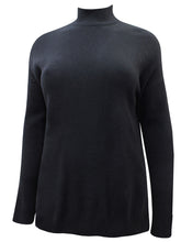 Load image into Gallery viewer, Pink Black Ivory High Neck Thick Soft Knit Plus Size Jumpers