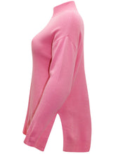 Load image into Gallery viewer, Pink Black Ivory High Neck Thick Soft Knit Plus Size  Jumpers
