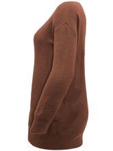 Load image into Gallery viewer, Ladies Soft Knit Crew Neck Flattering Plus Size Jumpers
