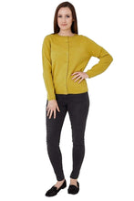 Load image into Gallery viewer, Mustard Yellow relaxed knit Cardigan
