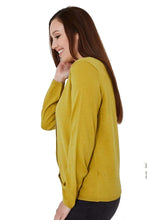 Load image into Gallery viewer, Mustard Yellow relaxed knit Cardigan