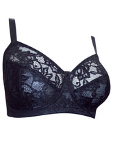 Load image into Gallery viewer, Ladies Black All Over Lace Non-Padded Full Cup Bra