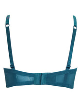 Load image into Gallery viewer, Ladies Emerald Green Sleek Floral Lace Underwired Balconette Bra