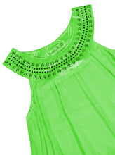 Load image into Gallery viewer, Girls Lime Chiffon Tunic Top & Leggings Set