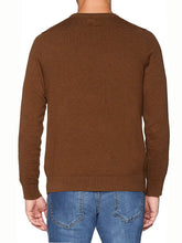 Load image into Gallery viewer, Brown Crew Neck Cotton Rich Knitted Long Sleeve Jumper
