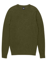 Load image into Gallery viewer, Mens Khaki Cotton Blend Crew Neck Knitted Jumper