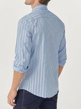 Load image into Gallery viewer, Mens Blue Big & Tall Pure Cotton Woven Striped Shirt