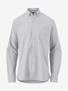 Mens Ellos Grey Big Tall Pure Cotton Oxford Long sleeves Shirt