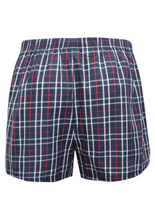 Mens Boxers 3 Pack Pure Cotton Woven Check Brief Shorts