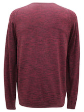 Load image into Gallery viewer, Mens Burgundy Cotton Rich Soft Knit Textured Crew Neck Long Sleeve Jumper