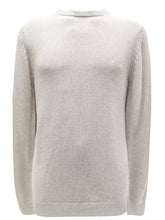 Load image into Gallery viewer, Mens Stone Linen Cotton Blend Crew Neck Knitted Jumper