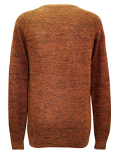 Load image into Gallery viewer, Mens Dark Rust Pure Cotton Crew Neck Thick Knitted Jumpers
