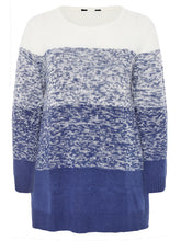 Load image into Gallery viewer, Coral Navy & Red Marl Soft Knitted Plus Size Jumpers
