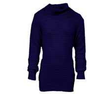Load image into Gallery viewer, Girls Roll Neck Ribbed Cable Knitted Long Sleeve Warm Thick Sweater Jumper
