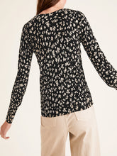 Load image into Gallery viewer, Black Multi Floral Print Soft Knit Long Sleeve Jumper