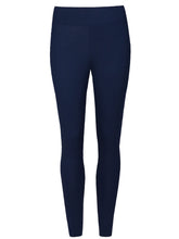 Load image into Gallery viewer, Ladies Navy High Waisted Stretchy Full Length Leggings