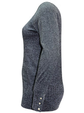 Load image into Gallery viewer, Ladies Grey Pewter Buttoned Sleeve Plus Size Jumpers