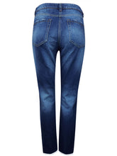 Load image into Gallery viewer, Blue Denim Boyfit Ripped Knees Frayed Hem Jeans