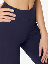 Load image into Gallery viewer, Navy Straight Leg Fitness Cotton Rich Stretchy Waist Leggings