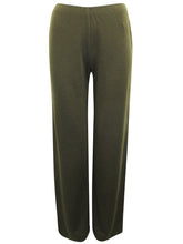 Load image into Gallery viewer, Ladies Lily Ella Olive Wool Blend Trousers